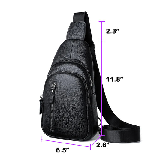 Genuine Cowhide Leather Crossbody Shoulder Bag