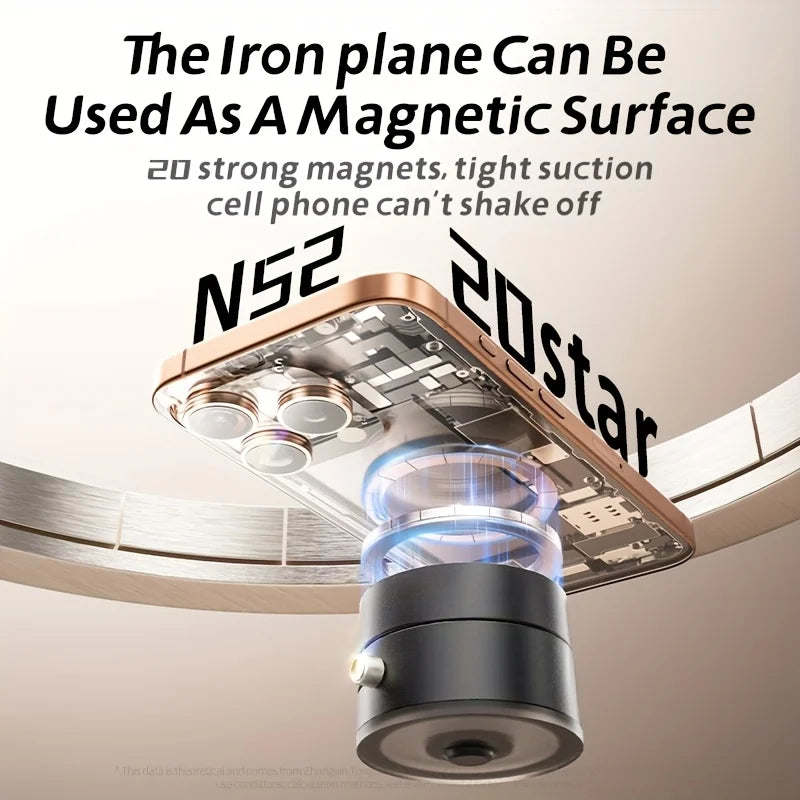 Magnetic Suction Phone Stand, Foldable And Retractable