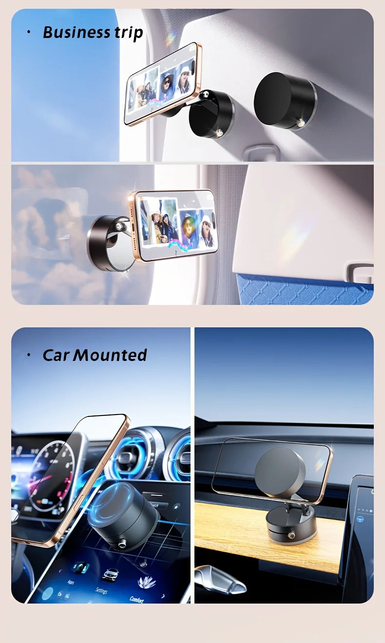 Magnetic Suction Phone Stand, Foldable And Retractable