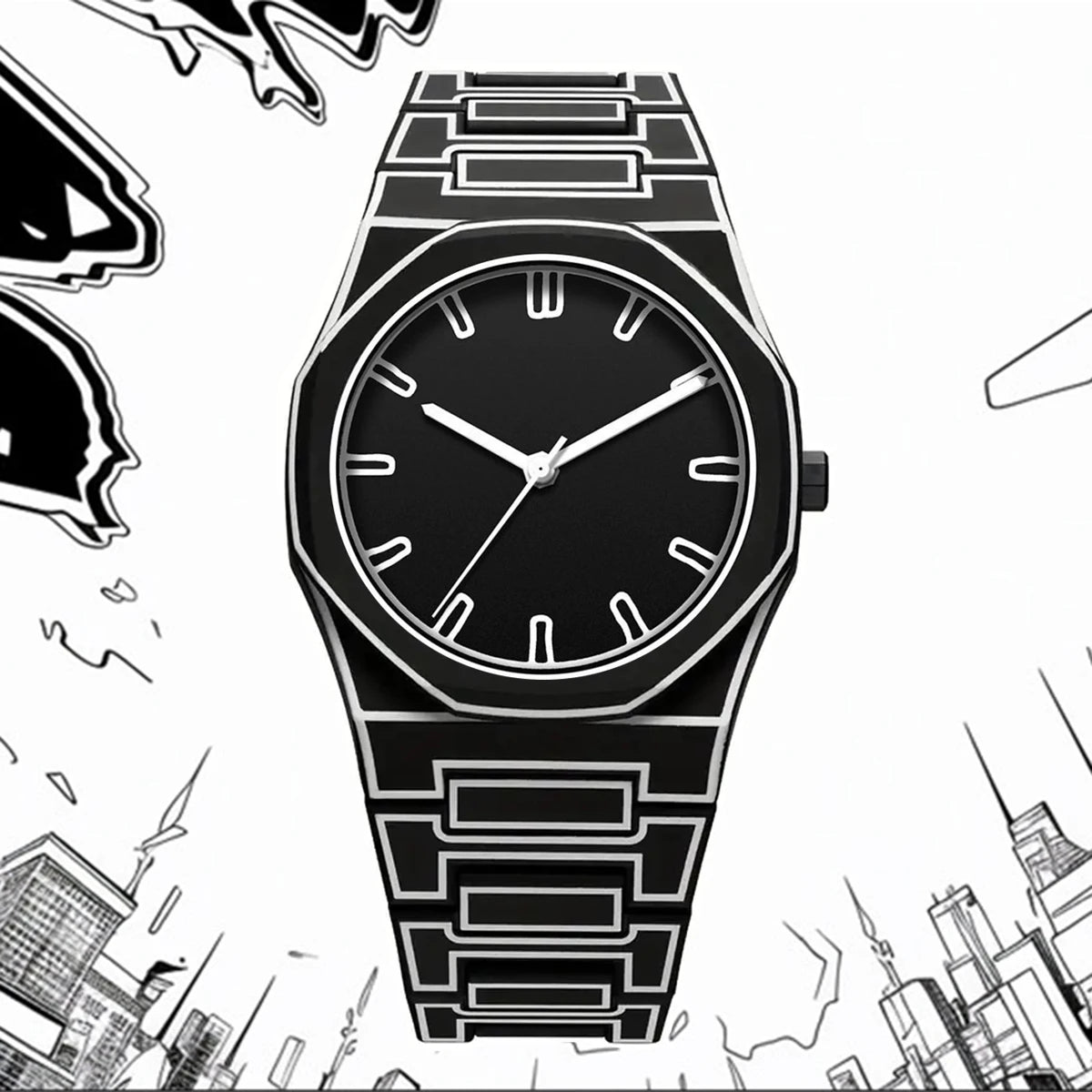 2D Comic Quartz Watch