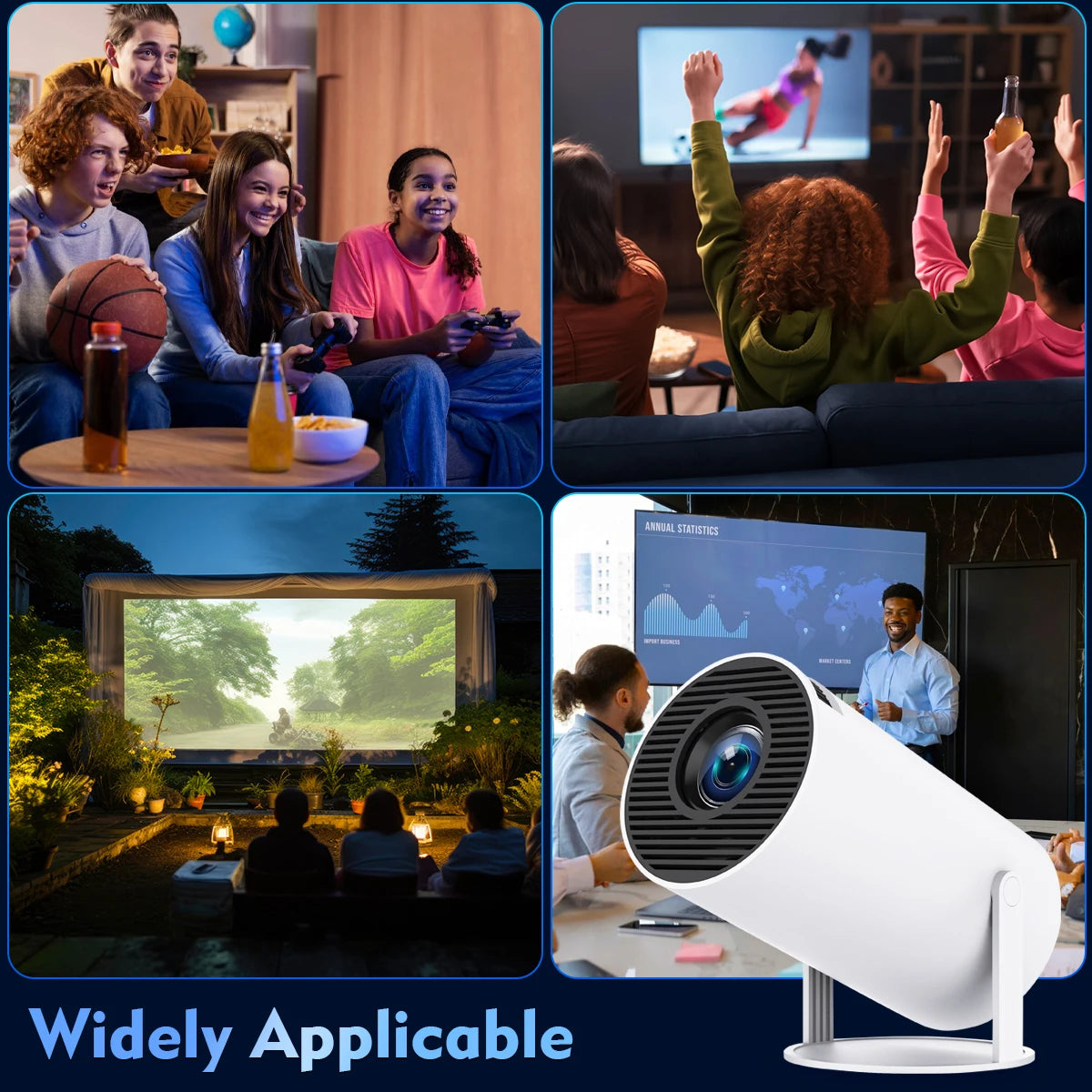Miniproyector Magcubic 4K Ultra HD con corrección trapezoidal automática y control remoto por aire con Bluetooth y WiFi 6 - HY300PRO
