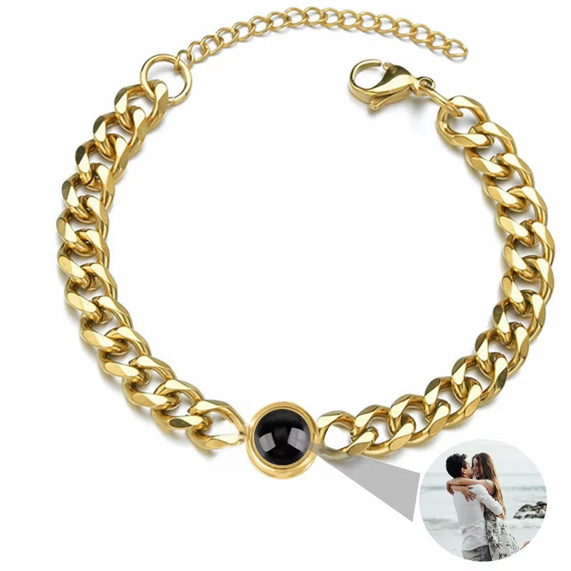 Stainless Steel Personalized Photo Bracelet