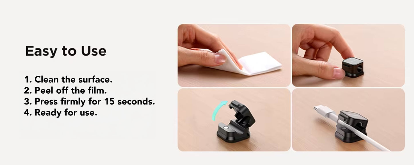 (6-Pack) New Magnetic Clip Cable Organizer