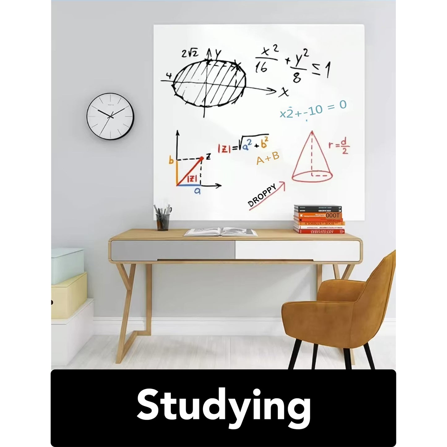 Static Cling Dry Erase Whiteboard (No Adhesive Required)