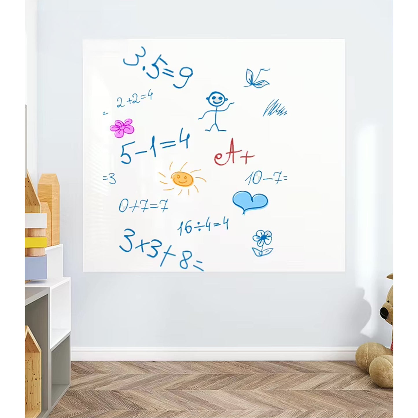 Static Cling Dry Erase Whiteboard (No Adhesive Required)
