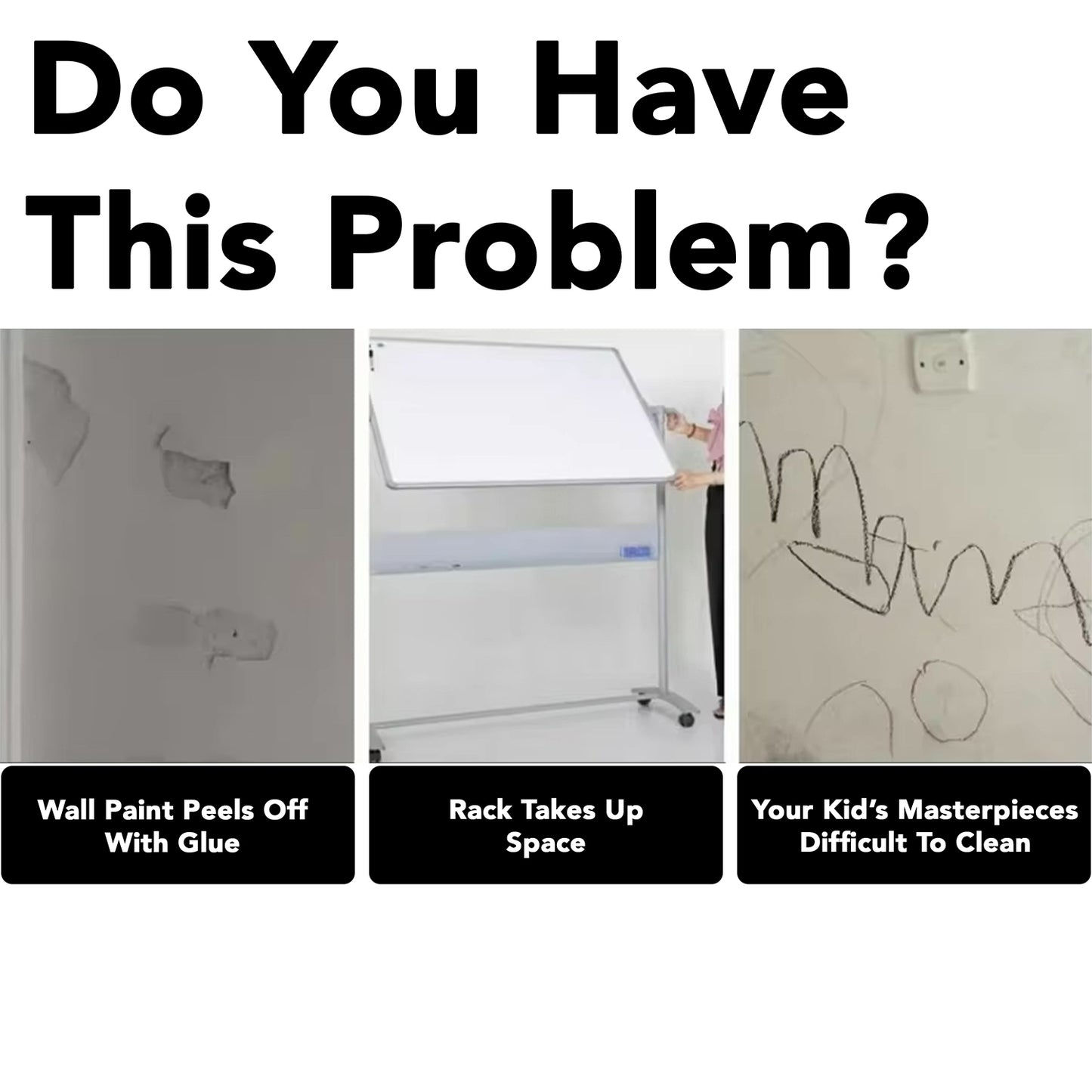 Static Cling Dry Erase Whiteboard (No Adhesive Required)