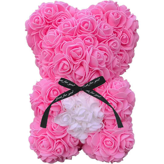 Eternal Rose Flower Teddy Bear