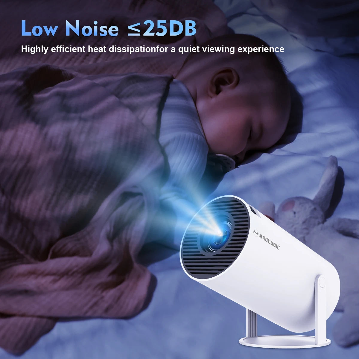 Miniproyector Magcubic 4K Ultra HD con corrección trapezoidal automática y control remoto por aire con Bluetooth y WiFi 6 - HY300PRO