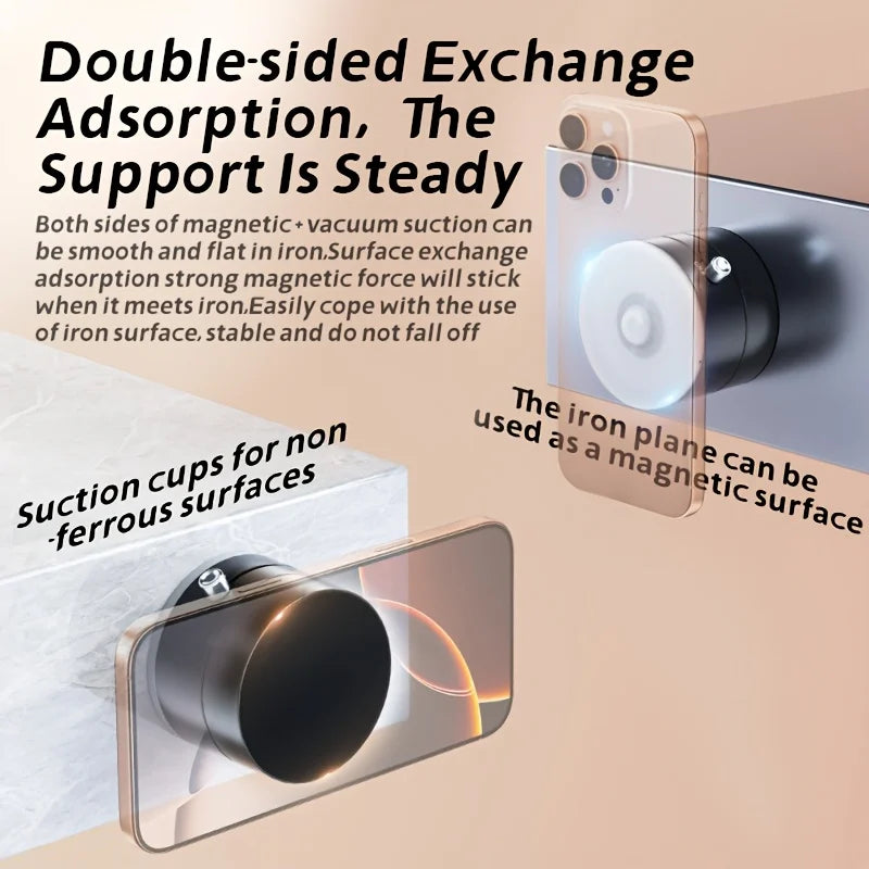 Magnetic Suction Phone Stand, Foldable And Retractable