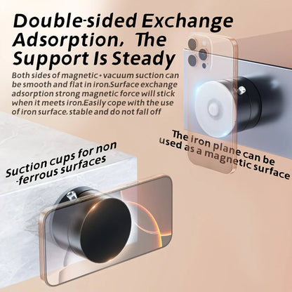 Magnetic Suction Phone Stand, Foldable And Retractable