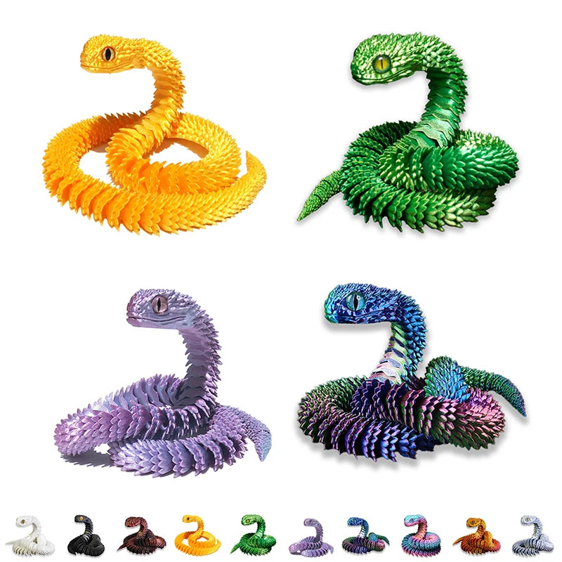 3D Printed Flexible Snake Toy