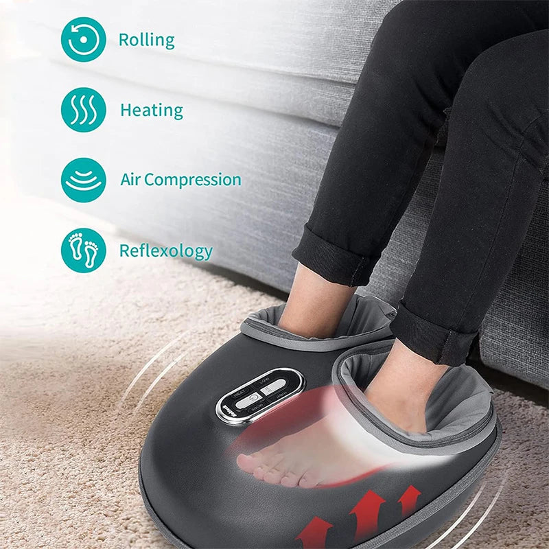 Nekteck | Shiatsu Foot Massage Machine With Heat Therapy, Air Compression, Shiatsu Knead Roller, Muscle Relaxation