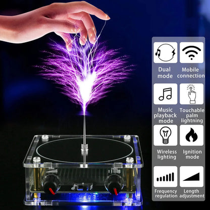 Bluetooth Music Tesla Coil: Touchable Plasma Speaker & Desktop Science Toy