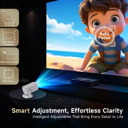 Magcubic | HY310 Mini Projector – Auto Focus, Native 1080P, 330ANSI, Android 11, 4K Support, Air Mouse + Voice Assistant