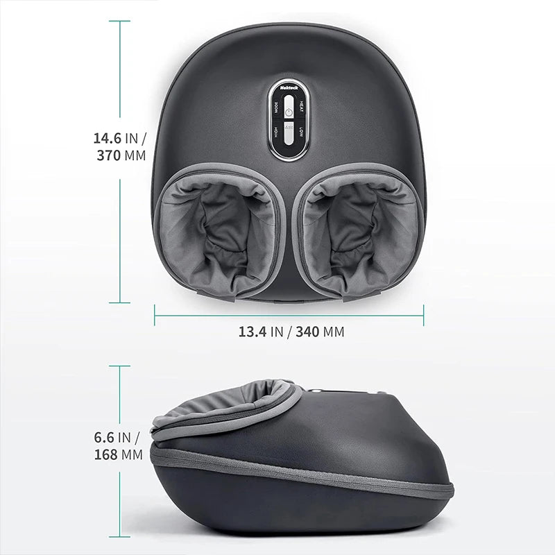 Nekteck | Shiatsu Foot Massage Machine With Heat Therapy, Air Compression, Shiatsu Knead Roller, Muscle Relaxation
