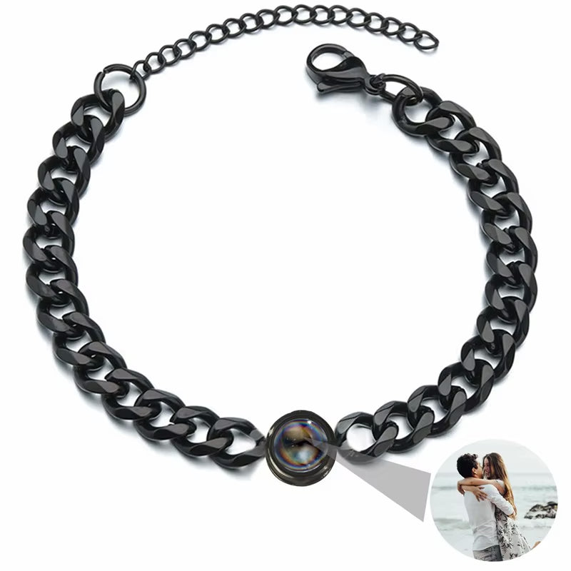 Stainless Steel Personalized Photo Bracelet