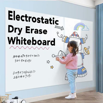 Static Cling Dry Erase Whiteboard (No Adhesive Required)