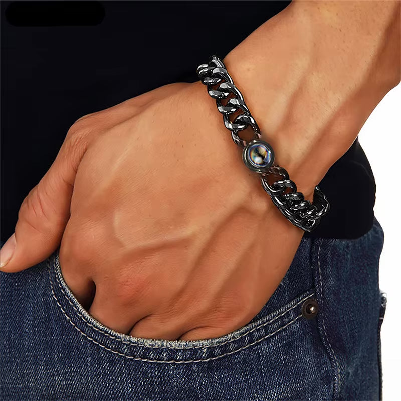 Stainless Steel Personalized Photo Bracelet