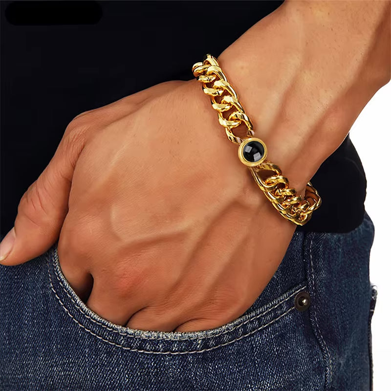Stainless Steel Personalized Photo Bracelet