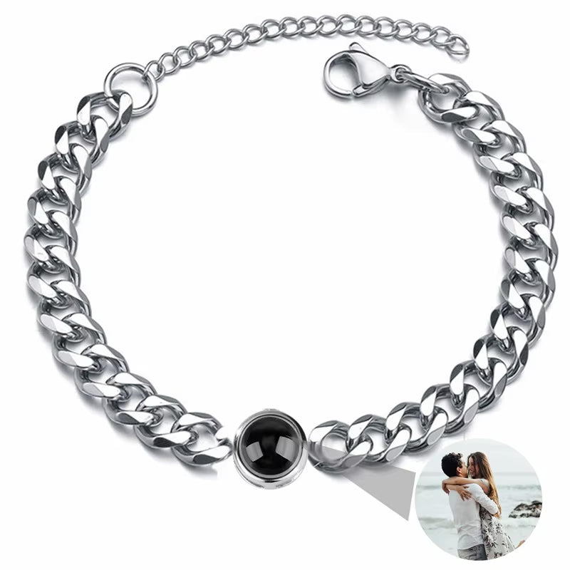 Stainless Steel Personalized Photo Bracelet